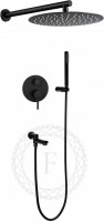 Душевая система скрытого монтажа FILARETE Roun FL1020 (Черный матовый)