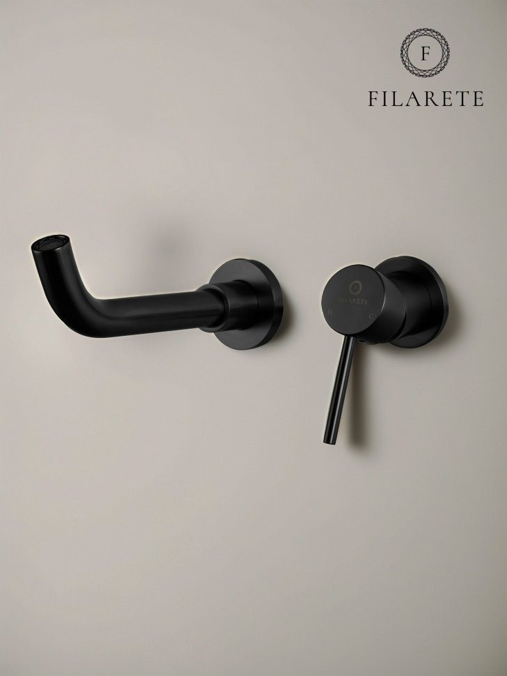 Cмеситель для раковины FILARETE Roun FL4020 (Черный матовый)