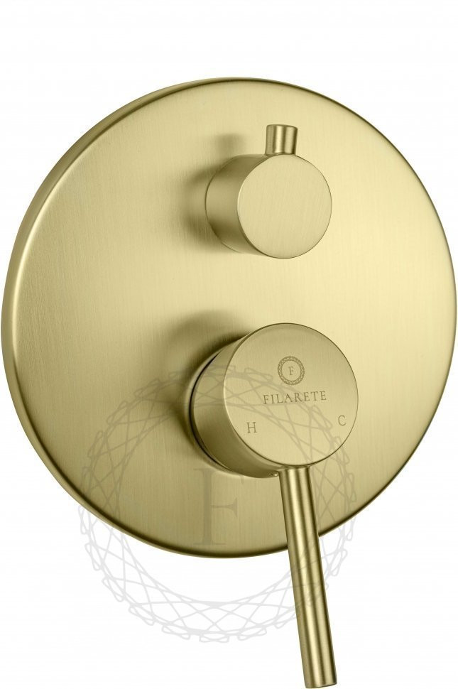 Душевая система скрытого монтажа FILARETE Roun FL1024 (Матовое золото)