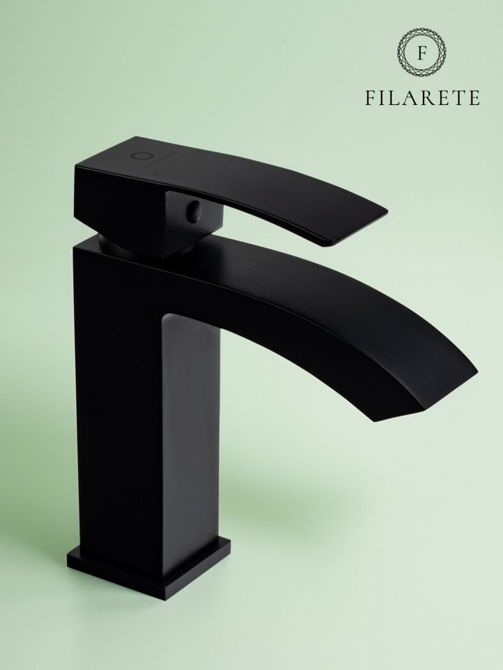 Cмеситель для раковины FILARETE Waterfall FL5010 (Черный матовый)