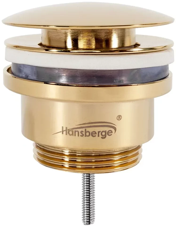 Донный клапан для раковины Hansberge H107 Золото глянец
