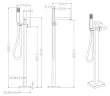 Смеситель напольный для ванны Groсenberg GB800 Графит